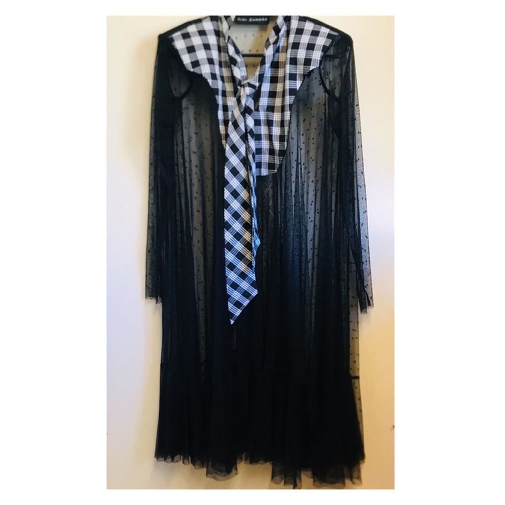 Kini Zamora Palaka Top & Dress Black & White Size S-M